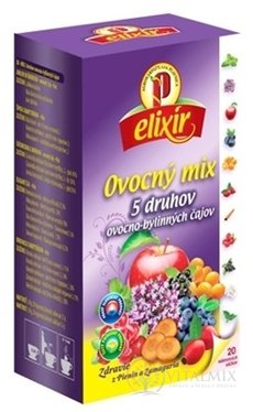 AGROKARPATY elixír Ovocný MIX 5 druhů ovocno bylinných čajů 20x1,5 g (30 g)