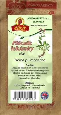 AGROKARPATY Plicník LÉKAŘSKÝ nať bylinný čaj 1x30 g