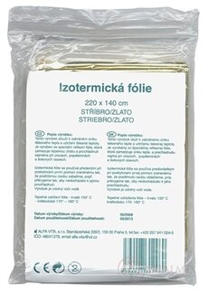 ALFA VITA Izotermická fólie 220 x140 cm, stříbro/zlato 1x1 ks