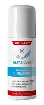 Alfasilver na ošetření ran, sprej 1x125 ml