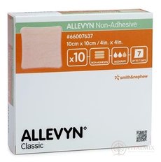 ALLEVYN Non-Adhesive Krytí polyuretanové hydrocelulárne, neadhezivní, 10x10 cm, 1x10 ks