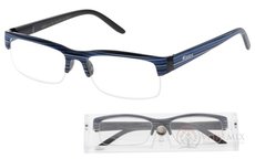 American Way brýle na čtení Etue modré s pruhy +1.50 + pouzdro, 1x1 set