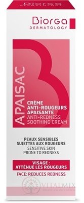Apaisac BIORGA Zklidňující krém proti zarudnutí červená řada (Anti-Redness Soothing Cream) 1x40 ml