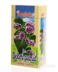 APOTHEKE ČAJ PRO DOBROU PAMĚŤ GINKGO BILOBA 20x1,5 g (30 g)