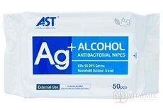 AST Ag + Alkohol Antibakteriální utěrky 1x50 ks