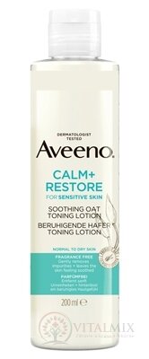 Aveeno CALM+RESTORE Soothing oat toning lotion zklidňující toner s ovsem 1x200 ml