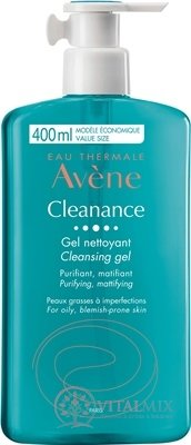 AVENE Cleanance GEL NETTOYANT (inů. 2020) čistící gel bez mýdla, mastná pleť 1x400 ml