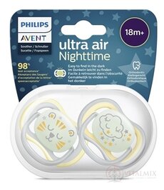 AVENT DUDLÍK 18M+ Ultra air neutral noční na utišování, silikon, mix 1x2 ks