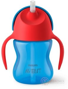 AVENT HRNEK s brčkem 200 ml (0% BPA) od 9 měsíců, s držadly, chlapec, 1x1 ks