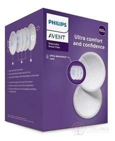 AVENT Ultra comfort PRSNÍ VLOŽKY jednorázové, absorpční, laktační, do podprsenky, 1x100 ks