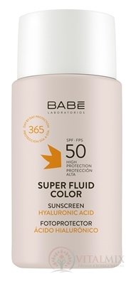 BABÉ SUPER FLUID COLOR SPF50 tónovaný fluid s ochranným faktorem pro všechny typy pleti 1x50 ml