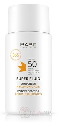 BABÉ SUPER FLUID SPF50 čirý fluid s ochranným faktorem pro všechny typy pleti 1x50 ml