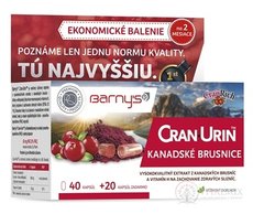 BARNY&#39;S CRAN-urinál KANADSKÉ BRUSINKY cps 40 + 20 zdarma (60 ks)