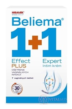 Beliema Effect PLUS + Expert Intim krém 1+1 vaginální tablety 7 ks + intimní krém 30 ml, 1x1 set