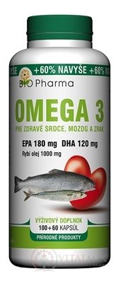 BIO-Pharma Omega 3 1000 mg cps 100+60 (60% navíc) (160 ks)