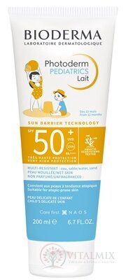 BIODERMA Photoderm PEDIATRICS Mléko SPF 50+ na obličej a tělo (od 12 měsíců) 1x200 ml