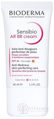 BIODERMA Sensibio AR BB (V3) krém na citlivou pokožku, sjednocující (inov. 2021) 1x40 ml