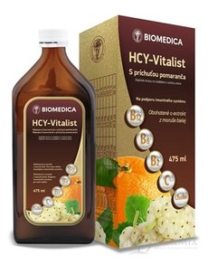BIOMEDICA HCY-Vitalist nápojový koncentrát s příchutí pomeranče 1x475 ml