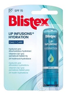 Blistex LIP INFUSIONS HYDRATION SPF 15 balzám na rty, tyčinka 1x3,7 g