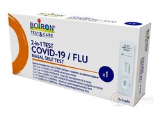 BOIRON Test&amp;Care 2-in-1 COVID-19/FLU nosní samodiagnostický test 1x1 ks