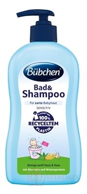 BUBCHEN BABY DĚTSKÁ KOUPEL A ŠAMPON s Aloe vera a pšeničným proteinem 1x400 ml