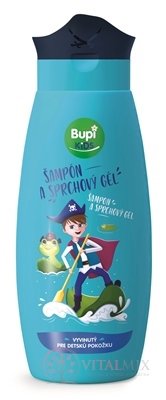 BUPI KIDS Šampon a sprchový gel modrý 1x250 ml