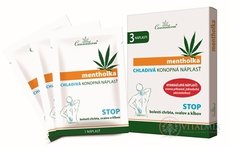 Cannaderm MENTHOLKA NÁPLAST chladivá konopná náplast 1x3 ks