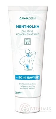 Cannaderm MENTHOLKA - chladivé konopné mazání 1x250 ml