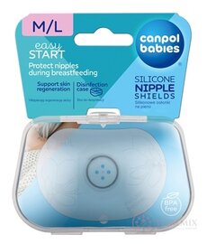 Canpol Babies EasyStart Premium Chrániče vel. L prsních bradavek, tvarované, silikon, 1x2 ks