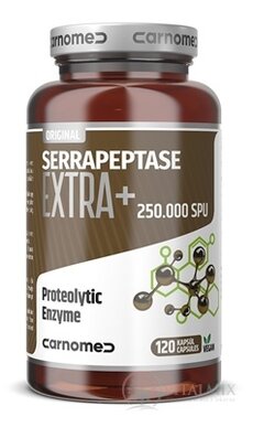 CarnoMed SERRAPEPTASE EXTRA+ 250.000 SPU cps (pro zvířata) 1x120 ks