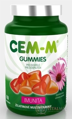 CEM-M Gummi IMUNITA želatinové multivitaminy s Echinaceou, pro dospělé, 1x60 ks