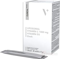 CLINICAL LIPOSOMAL Vitamin C 1000 mg+D3+Zinek prášek v sáčcích 1x30 ks