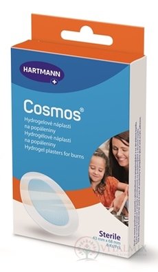 COSMOS Burns hydrogelové náplasti na popáleniny, sterilní (43 x 68 mm) 1x8 ks