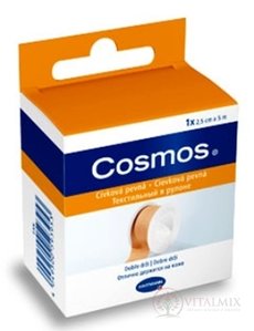 COSMOS cívkové pevná (PLAST) náplast fixační z textilní tkaniny (2,5cmx5m) 1x1 ks