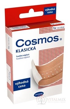 COSMOS KLASICKÁ Textilní náplast 1m x 6cm, výhodná cena, 1x1 ks