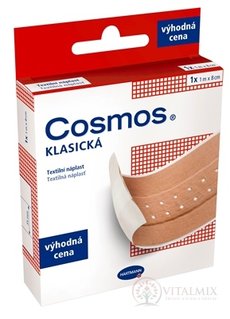 COSMOS KLASICKÁ Textilní náplast 1m x 8cm, výhodná cena, 1x1 ks