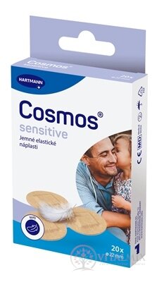 Cosmos Sensitive jemná elastická kulatá náplast na rány, průměr 22 mm (inov.2025) 1x20 ks
