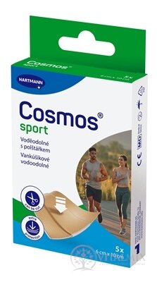 Cosmos Sport voděodolná náplast na rány, (6 cm x 10 cm) (inov.2025) 1x5 ks