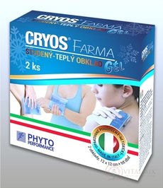 CryoSat FARMA gelové polštářky (studený nebo teplý obklad při poraněních) 12x12 cm, 1x2 ks