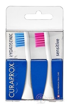 CURAPROX HYDROSONIC SENSITIVE Hydrosonická náhradní hlavice, modrá + růžová, 1x2 ks
