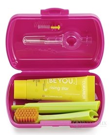 CURAPROX Travel set magenta (1x zubní kartáček, 2x mezizubní kartáček CPS, 1x zubní pasta 10 ml) 1x1 set