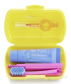 CURAPROX Travel set žlutý (1x zubní kartáček, 2x mezizubní kartáček CPS, 1x zubní pasta 10 ml) 1x1 set