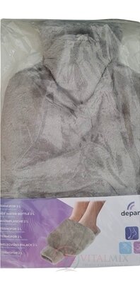 DEPAN Termofor ohřívací láhev na nohy, šedá, objem 2l, 1x1 ks