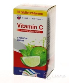 Dobré z SK Vitamin C 200 mg příchuť LIMETKA tbl 60 + 10 zdarma (70 ks)
