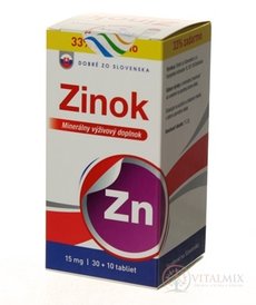 Dobré z SK Zinek 15 mg tbl 30 + 10 zdarma (40 ks)