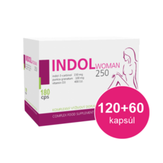Indol WOMAN 250 AKCE cps (pro ženy) 120 + 60 zdarma (180 ks), 1x1 set