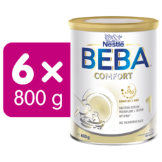 BEBA COMFORT 1, 5HMO, 6 × 800 g počáteční mléčná výživa od narození 
