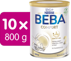 BEBA COMFORT 2, 5HMO, pokračovací kojenecké mléko, 800 g, 10ks