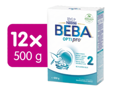 BEBA OPTIPRO® 2 pokračovací kojenecké mléko, 500 g, 12ks