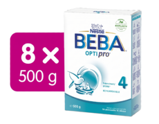 BEBA OPTIPRO® 4 batolecí mléko, 500 g, 8ks